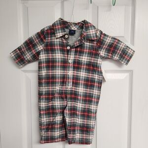 GAP Multicolor Plaid Baby Romper